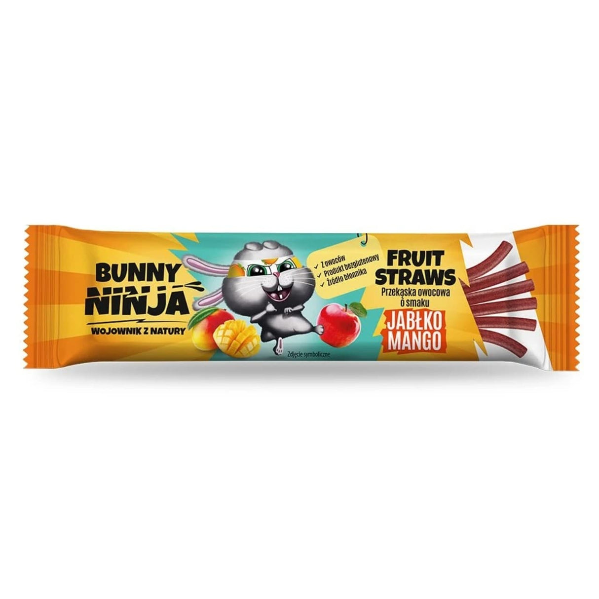 Bunny Ninja Fruit Straws, Apple-Mango - 16 g