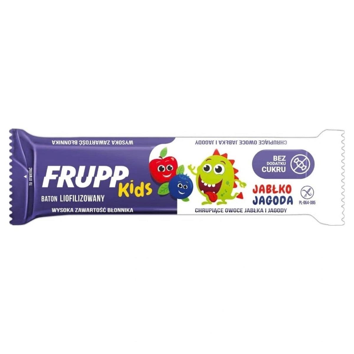 Frupp Freeze-Dried Fruit Bar Kids, Apple and Blueberry - 9 g