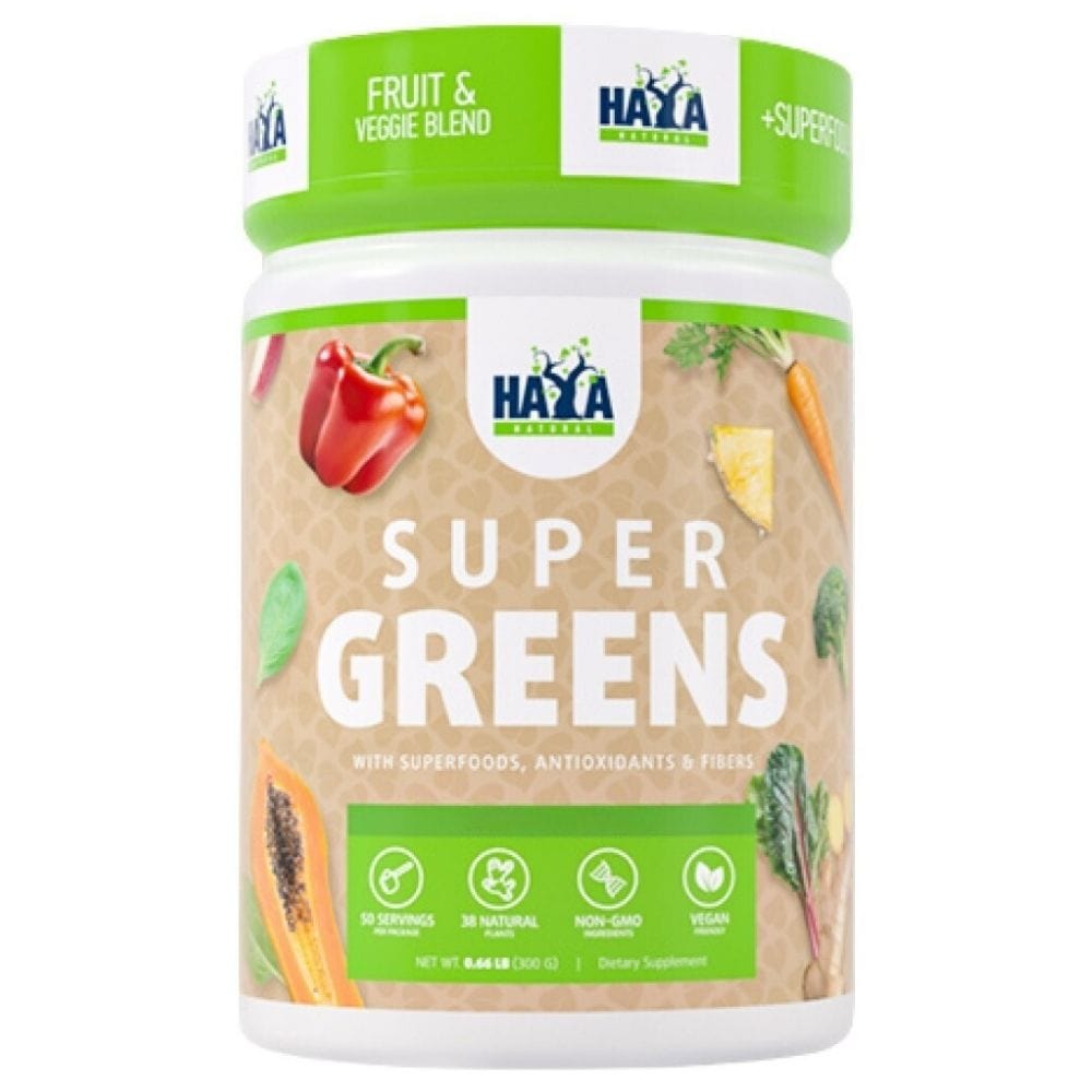 Haya Labs Super Greens, Lemon Shake - 300 g