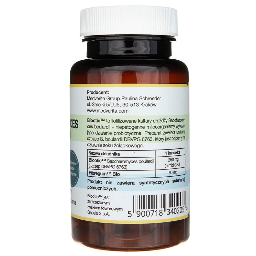 Medverita Saccharomyces Boulardii Biootic™ 5 billion CFUs - 60 Capsules