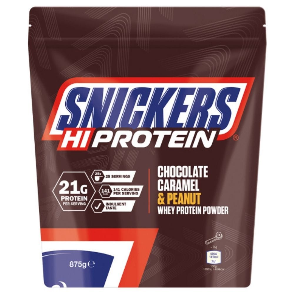 Snickers Hi-Protein Whey Powder, Chocolate, Caramel & Peanuts - 875 g