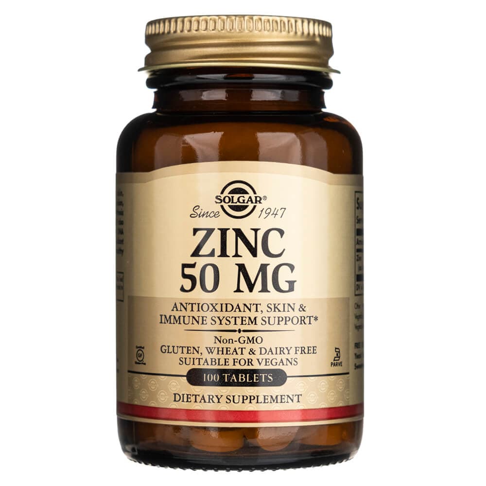 Complément Alimentaire Solgar Zinc 50 Mg – Boîte De 100 Comprimés, Neuf, Pour Le Système Immunitaire