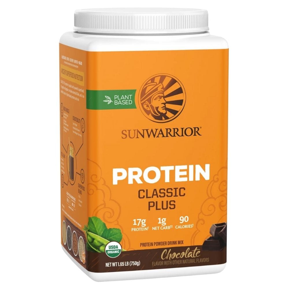 Sunwarrior Classic Plus Protein, Plant Protein, Chocolate - 750 g