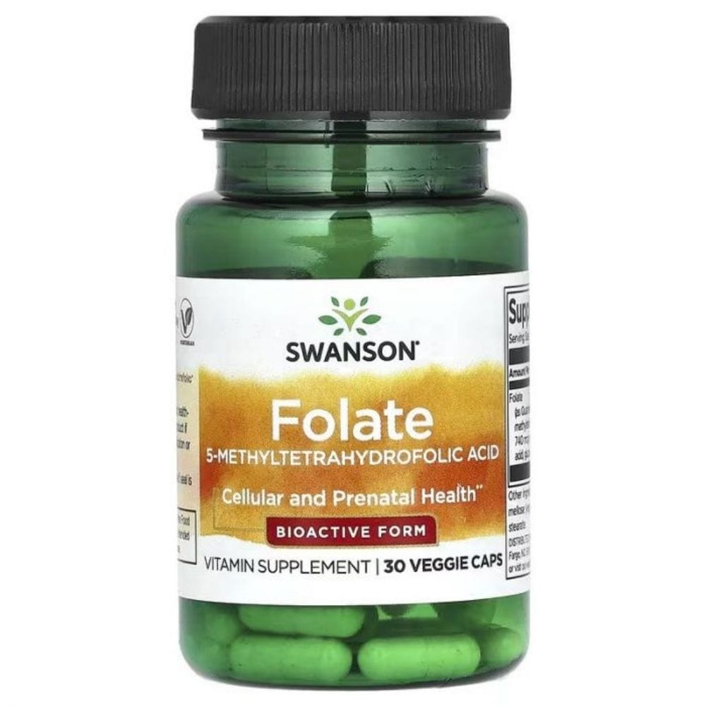 Swanson Folic Acid Folian Quatrefolic - 30 Capsules