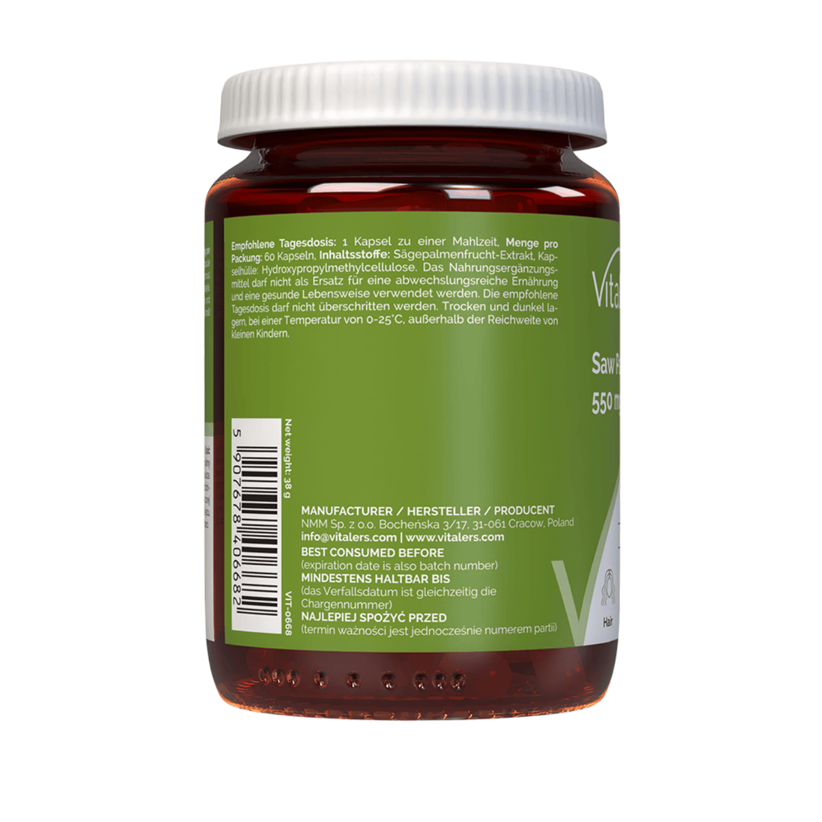 Vitaler's Saw Palmetto 550 mg - 60 Capsules
