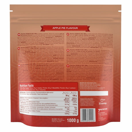 7Nutrition Cream of Rice Porridge, Apple Pie - 1 kg