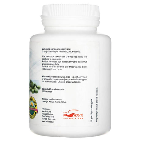 Aliness Spirulina Hawaii Pacific ® - 180 Tabletas