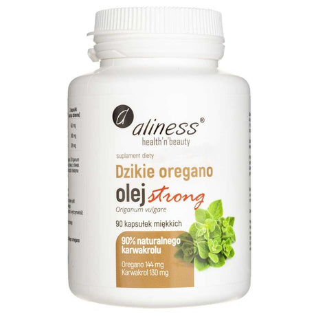 Aliness Wild Oregano Oil STRONG 100% - 90 Capsules