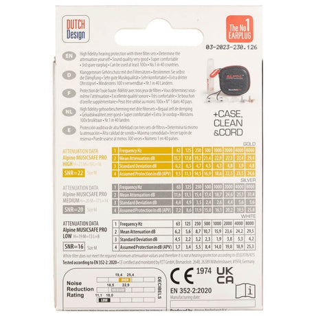 Alpine MusicSafe PRO Earplugs for Musicians - Transparent