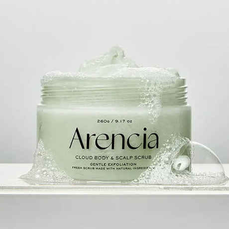 Arencia Fresh Cloud Body & Scalp Scrub, Geranium and Primrose - 260 g