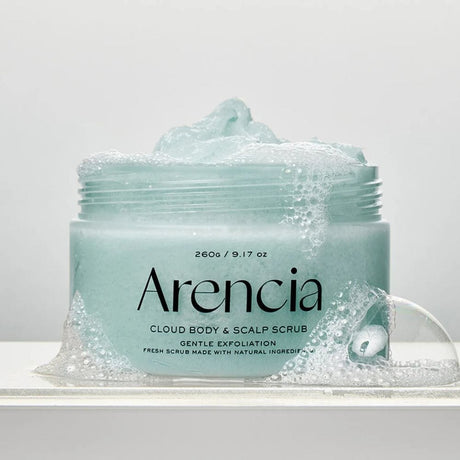 Arencia Fresh Cloud Body & Scalp Scrub, Mint and Lily - 260 g