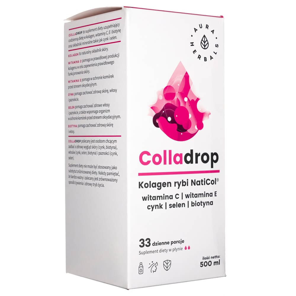 Aura Herbals Colladrop – liquid fish collagen + Vitamin C - 500 ml