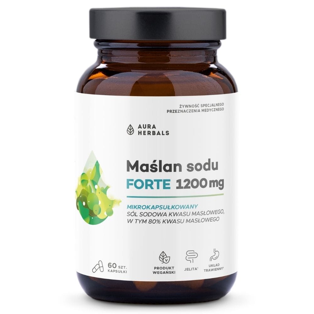 Butyrate De Sodium Micro-encapsulé Aura Herbals - 600 Mg, 90 Gélules - Usage Quotidien