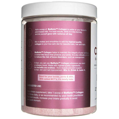 BeKeto Collagen MCT Powder, Wild Raspberry - 300 g