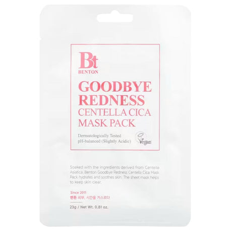 Benton Goodbye Redness Centella Soothing Sheet Mask – 10 Pieces