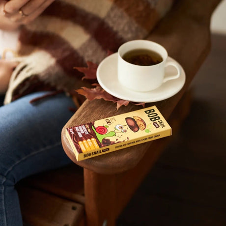 Bob Snail Apple & Pear Snack in Belgian Chocolate, Sugar-Free - 30 g