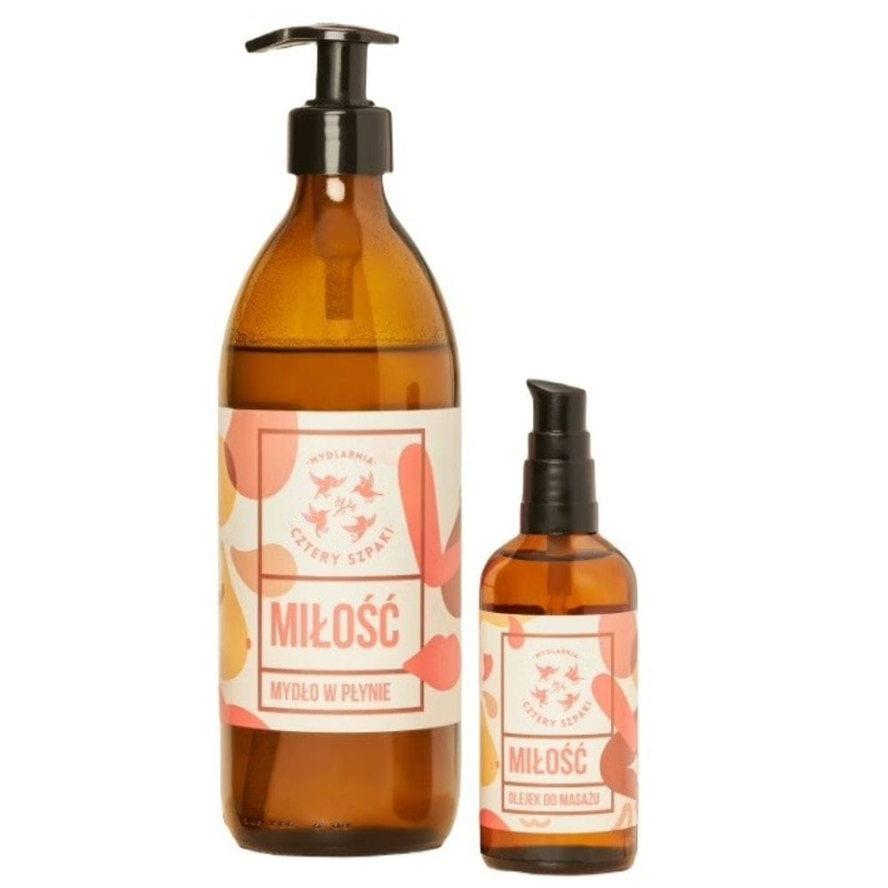 Cztery Szpaki Love Set - Liquid Soap + Massage Oil