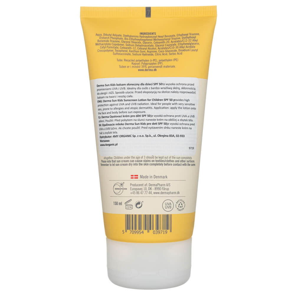 Derma Sun Kids Sunscreen Lotion SPF50 - 150 ml