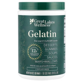 Great Lakes Wellness Gelatin Powder, Unflavored - 454 g