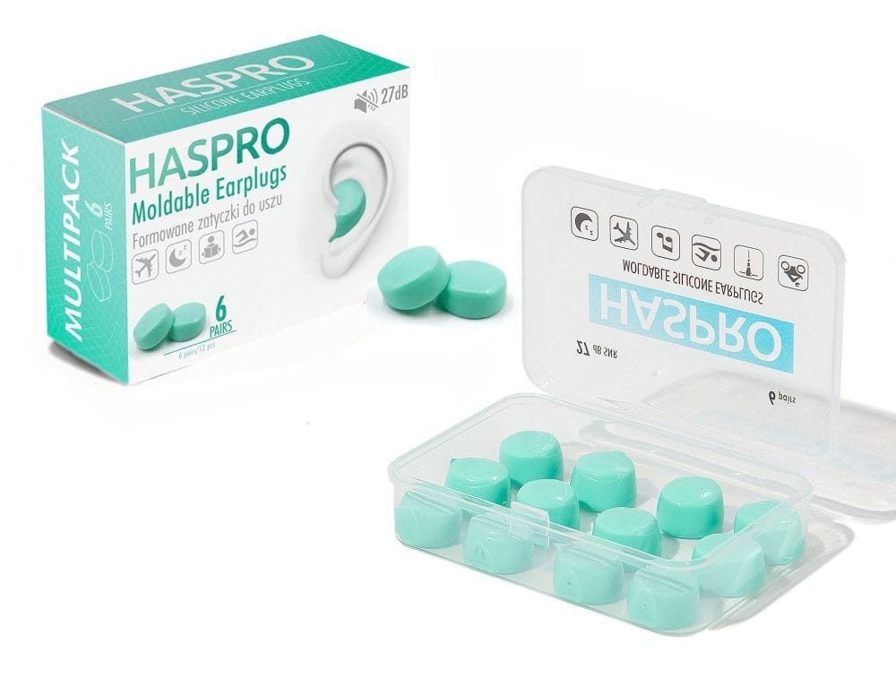 Haspro MOLD 6P Moulded Earplugs Mint - 6 Pairs