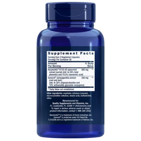 Life Extension Ashwagandha Plus Calm & Focus - 60 capsules