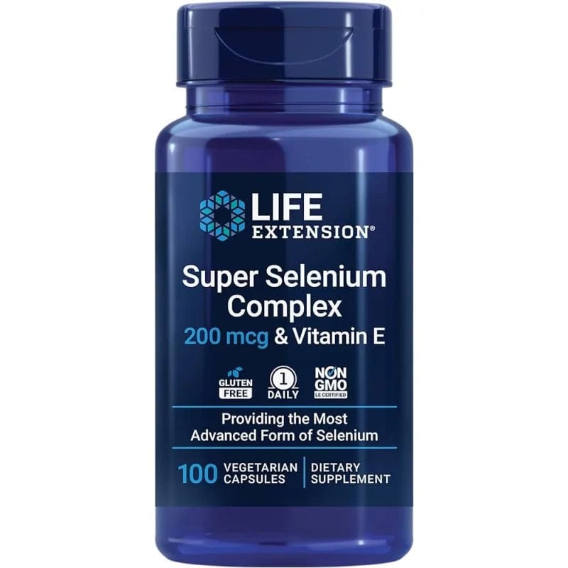 Life Extension Super Selenium Complex 200 mcg & Vitamin E - 100 Veg Capsules