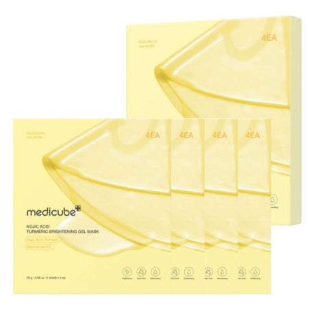 Medicube Kojic Acid Turmeric Brightening Face Mask - 4 Pieces