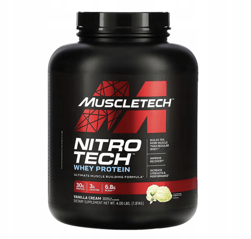 MusleTech Nitro Tech Whey Protein, Strawberry - 1810 g