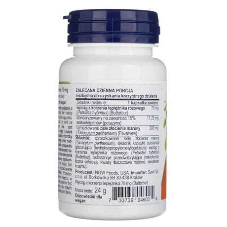 Now Foods Butterbur - 60 Veg Capsules