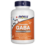 Now Foods GABA Orange Flavor Chewable - 90 Tablets