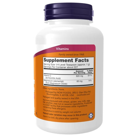 Now Foods Magnesium Ascorbate with Vitamin C Powder - 227 g