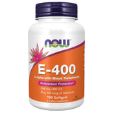 Now Foods Vitamin E-400 + Selenium 100 mcg - 100 Capsules