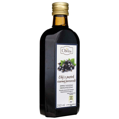 Olvita Cold-Pressed Blackcurrant Seeds Oil Unpurified - 250 ml