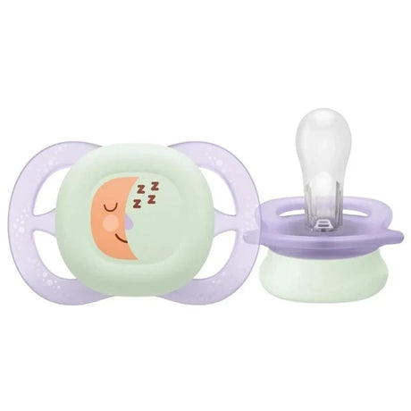 Philips Avent Ultra Start Night, Glow-in-The-Dark Pacifier, 0-2 Months - 2 Pieces