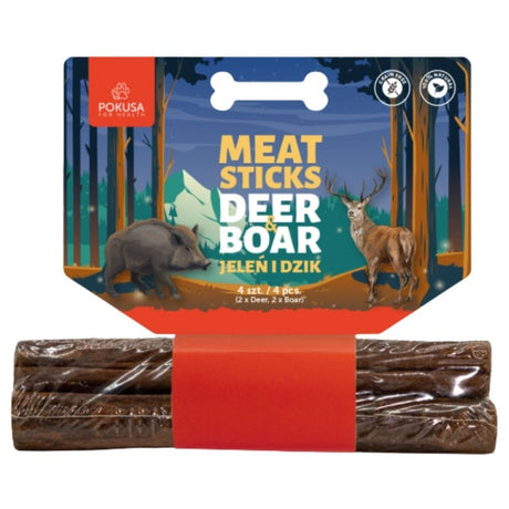 Pokusa Feel The Wild Meat Chews: 2 x Deer + 2 x Boar