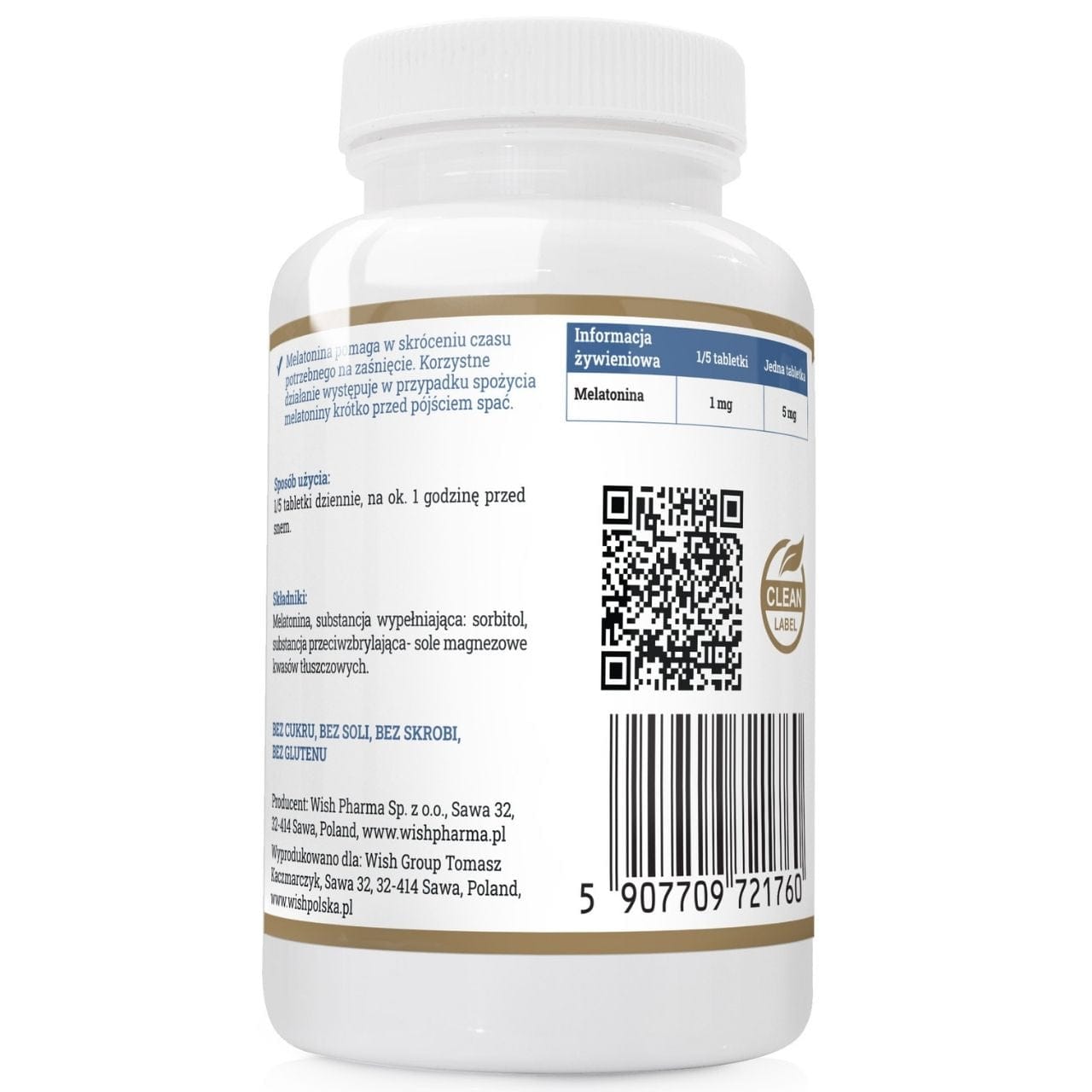 Progress D Tablet Progress Labs Melatonina 5 mg - 60 comprimidos – Medpak