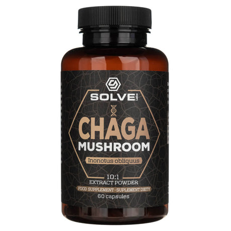 Solve Labs Chaga Mushroom Inonotus Obliquus - 60 Capsules