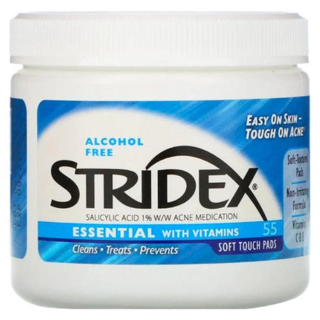 Stridex Gentle Cleansing Pads with Salicylic Acid for Acne-Prone Skin - 55 Pieces