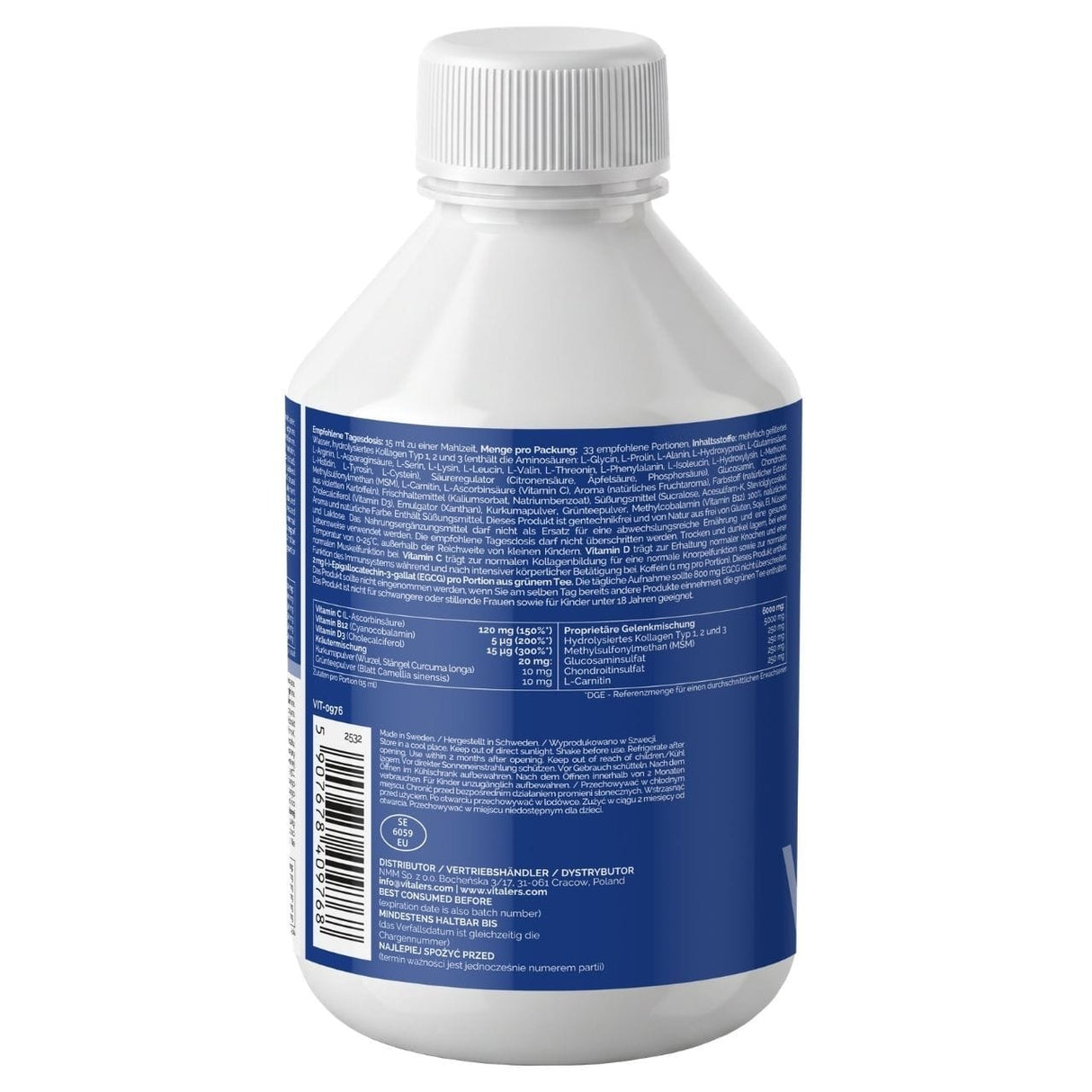 Vitaler's Collagen Sport 5000 mg, Blue Berry - 500 ml