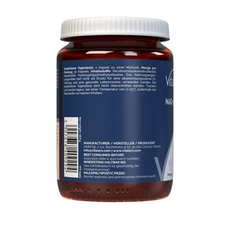 Vitaler’s NAD+ 500 mg – 30 Capsules