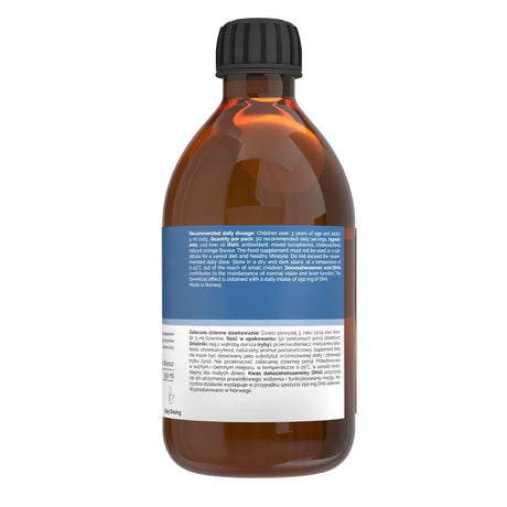 Vitaler's Omega-3 Norwegian Cod Liver Oil, Orange Flavor 1200 mg - 250 ml