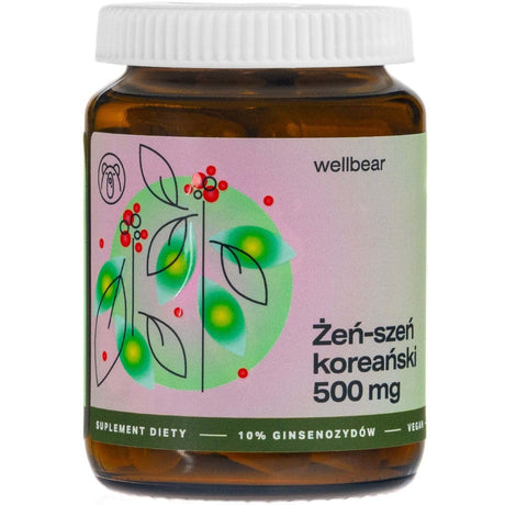 Wellbear Korean Ginseng 500 mg - 60 Capsules