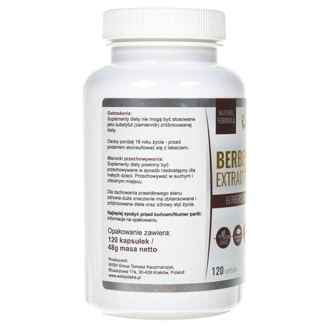 Wish Berberis 5:1 400 mg - 120 Capsules