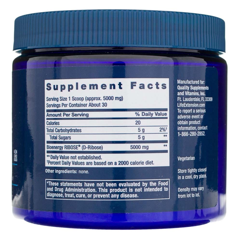 Life Extension D-Ribose Powder - 150 g