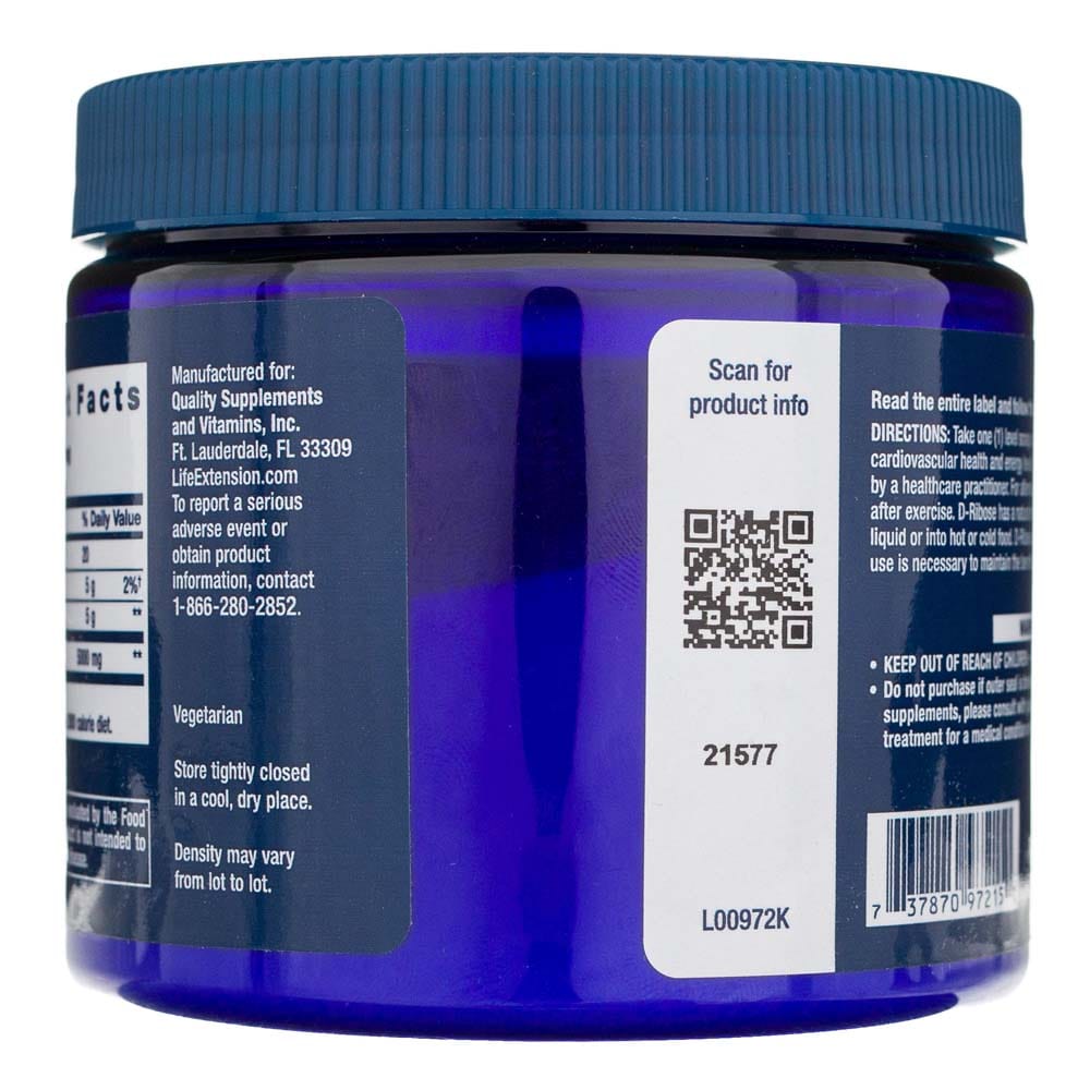 Life Extension D-Ribose Powder - 150 g