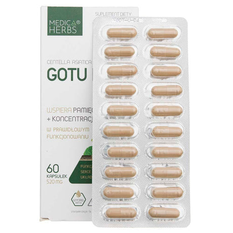 Medica Herbs Gotu Kola 520 mg - 60 Capsules