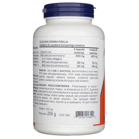 Now Foods Omega-3, 180 EPA / 120 DHA - 200 Softgels