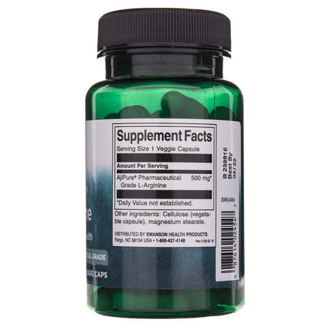 Swanson AjiPure L-Arginine 500 mg - 60 Veggie Caps