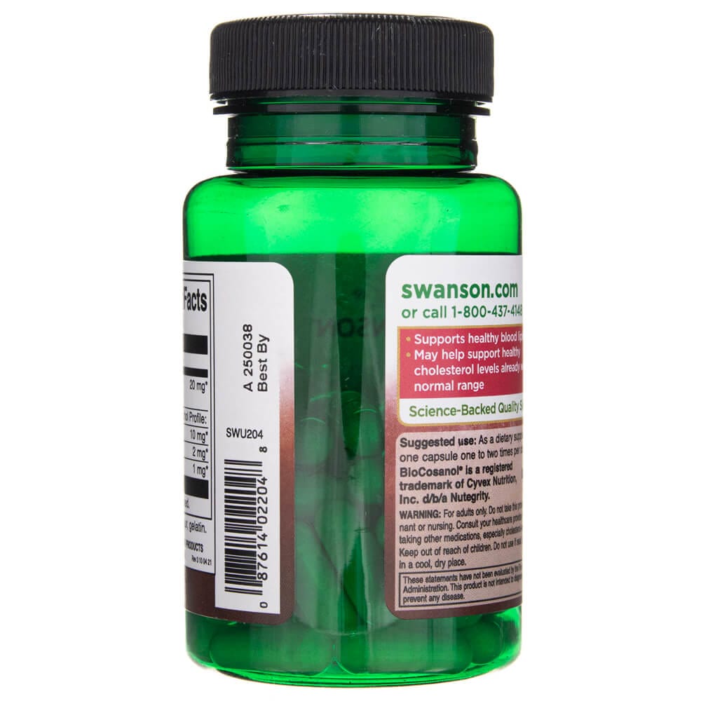 Swanson Policosanol 20 mg - 60 Capsules